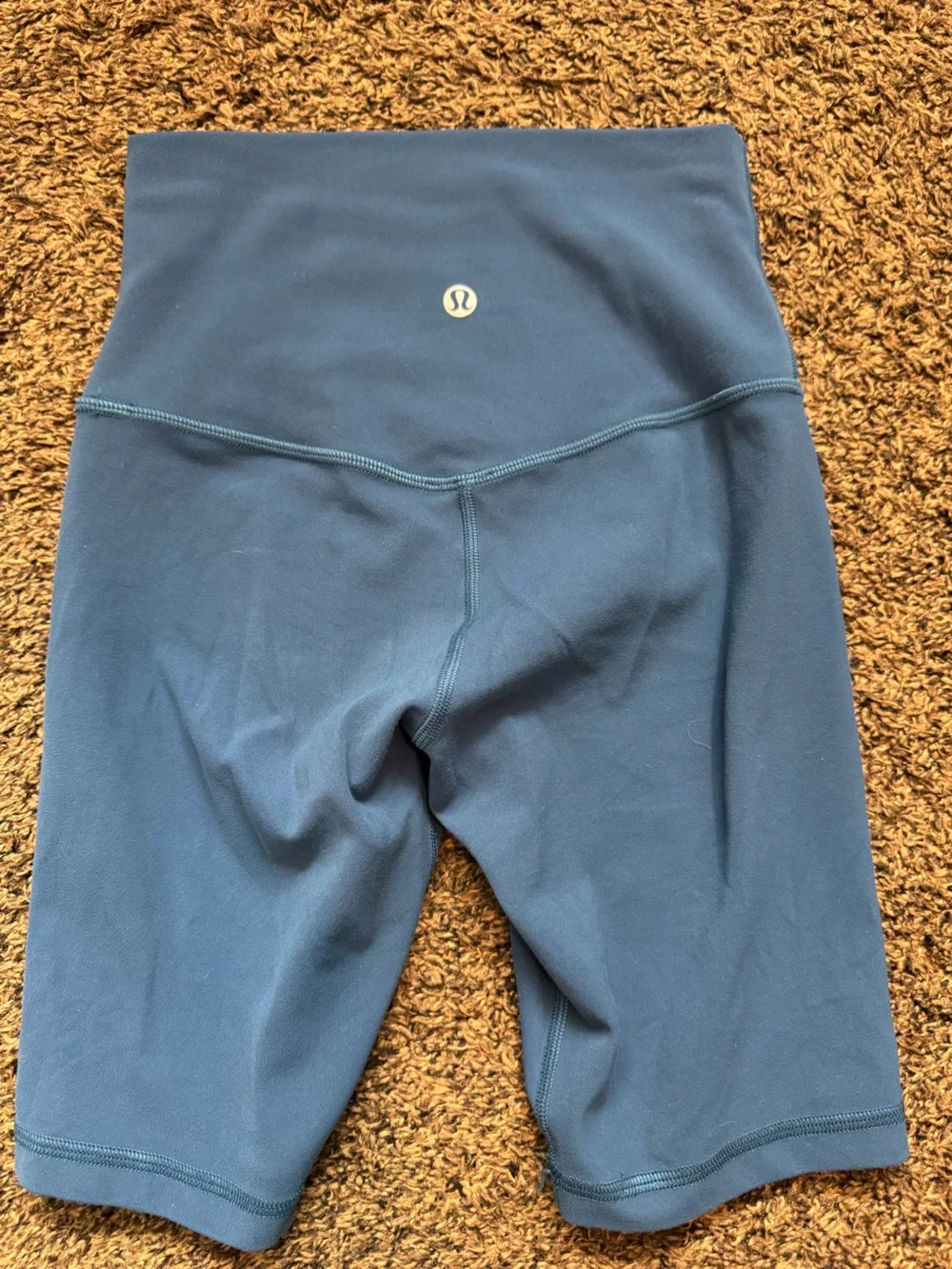 lululemon athletica high-waist biker shorts in slate blue